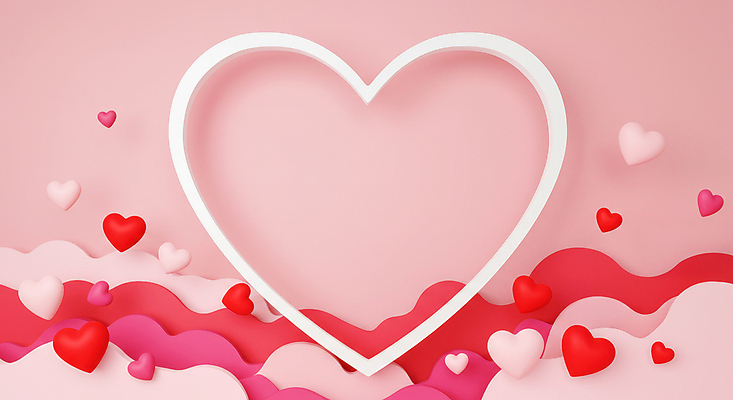 JPG 편집이미지 기념일 종이 분홍색 화이트데이 발렌타인데이 사랑 사람없음 3D 로맨틱 페이퍼아트 입체 하트프레임 카피스페이스 편집실사 편집3D AI포토 AI콘텐츠 감정 컬러 컨셉 데이이벤트 프레임 이벤트 공백 하트 디지털합성 CG 파일형식