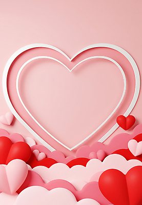 JPG 편집이미지 기념일 종이 분홍색 화이트데이 발렌타인데이 사랑 사람없음 3D 로맨틱 페이퍼아트 입체 하트프레임 카피스페이스 편집실사 편집3D AI포토 AI콘텐츠 감정 컬러 컨셉 데이이벤트 프레임 이벤트 공백 하트 디지털합성 CG 파일형식