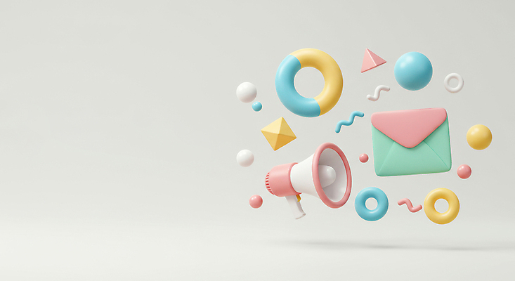 JPG 편집이미지 비즈니스 편지봉투 사람없음 그래픽 3D 사무용품 자료 확성기 정보 원형 고리 메시지 비즈니스백그라운드 편집3D AI컴퓨터그래픽 AI콘텐츠 도형 백그라운드 문구용품 봉투 편지 디지털합성 파일형식