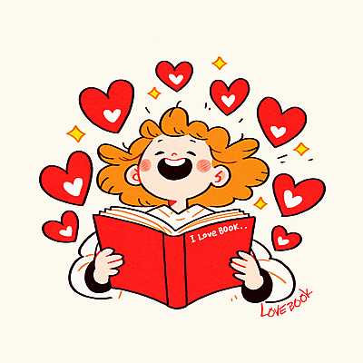 PSD 여자 행복 어린이 일러스트 한명 미소 들기 소녀 상반신 취미 책 빨간색 반짝임 독서 눈감음 하트 웅크림 소녀한명만 일러캐릭터 모양 캐릭터 1 감정 컬러 모션 표정 사람 여자한명만 소녀만 파일형식