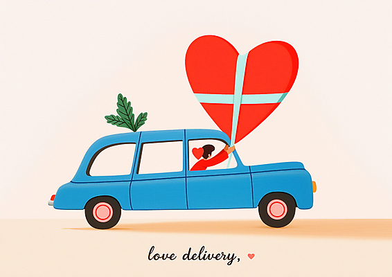 JPG 남자 행복 리본 잎 일러스트 화이트데이 자동차 나뭇잎 발렌타인데이 선물 한명 들기 성인 운전 로맨틱 운송업 하트 성인남자한명만 국내일러스트 AI일러스트 AI콘텐츠 모양 식물 1 감정 산업 육상교통 컨셉 모션 데이이벤트 사람 남자한명만 성인남자만 파일형식