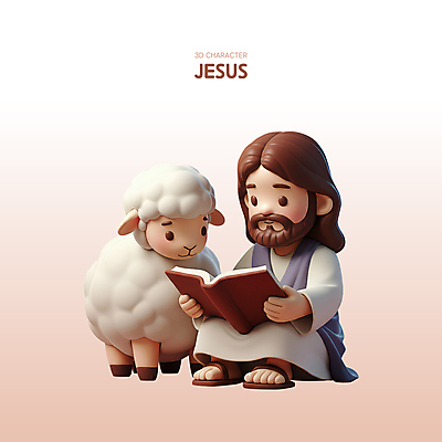 전신 PSD 편집이미지 남자 기독교 한명 앉기 성인 독서 3D 평화 믿음 성경 양 예수 베이지색 성인남자한명만 편집3D 1 감정 종교 컬러 컨셉 종교용품 포유류 모션 사람 신_종교 디지털합성 남자한명만 성인남자만 파일형식