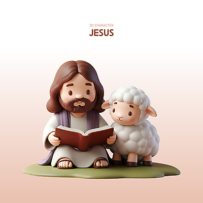 전신 PSD 편집이미지 남자 기독교 한명 앉기 성인 독서 3D 평화 믿음 성경 양 예수 베이지색 성인남자한명만 편집3D 1 감정 종교 컬러 컨셉 종교용품 포유류 모션 사람 신_종교 디지털합성 남자한명만 성인남자만 파일형식