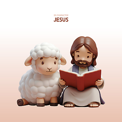 전신 PSD 편집이미지 남자 기독교 한명 들기 앉기 성인 독서 3D 평화 믿음 성경 양 예수 베이지색 성인남자한명만 편집3D 1 감정 종교 컬러 컨셉 종교용품 포유류 모션 사람 신_종교 디지털합성 남자한명만 성인남자만 파일형식