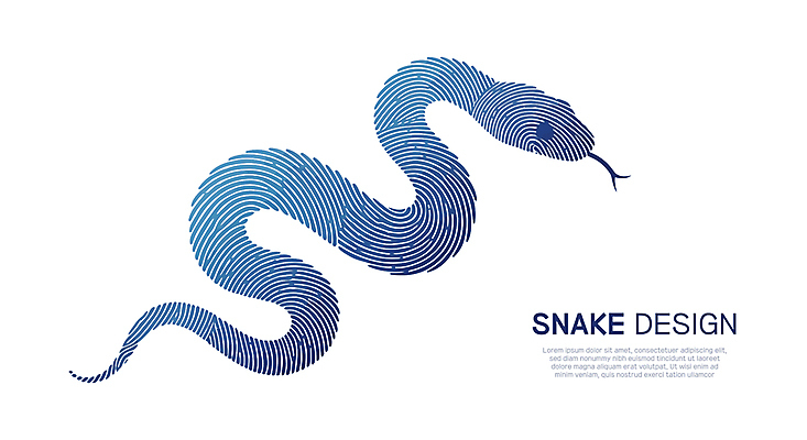 곡선 일러스트 새해 사람없음 파란색 엘리먼트 을사년 국내일러스트 푸른뱀 AI파일 선 컬러 뱀 파일형식 벡터 2025년