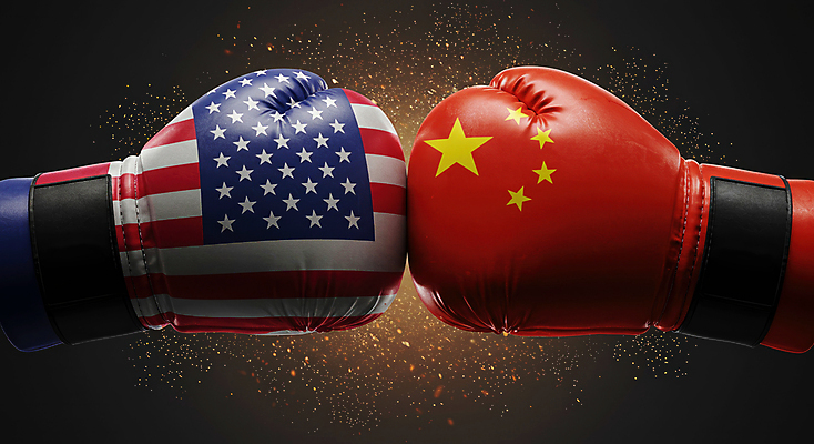 JPG 편집이미지 불꽃 사람없음 미국 중국 경쟁 주먹 권투글러브 성조기 충돌 오성홍기 사회이슈 무역 싸움 갈등 분쟁 정치 관세 이미지편집 편집실사 AI컴퓨터그래픽 AI콘텐츠 산업 아시아 컨셉 북아메리카 모션 불 글러브 국기 CG 세금 파일형식