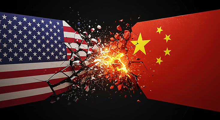 JPG 편집이미지 불꽃 사람없음 미국 중국 경쟁 손상 글러브 성조기 파편 오성홍기 사회이슈 무역 싸움 갈등 분쟁 정치 관세 이미지편집 편집실사 IC큐레이션 AI컴퓨터그래픽 AI콘텐츠 산업 아시아 스포츠용품 장갑 컨셉 북아메리카 모션 불 국기 CG 세금 파일형식