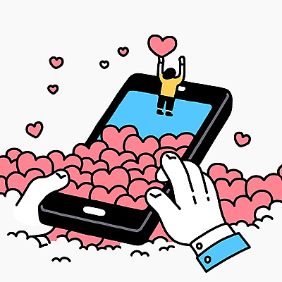 전신 손 여자 일러스트 한명 성인 신체부위 스마트폰 하트 잡기 가득함 소셜네트워크 좋음 성인여자한명만 국내일러스트 AI파일 모양 1 컨셉 모션 사람 핸드폰 스마트기기 여자한명만 성인여자만 파일형식 벡터