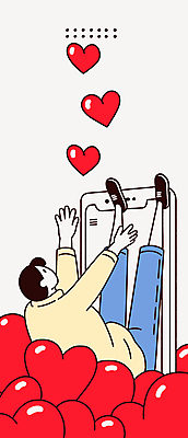 전신 남자 일러스트 한명 성인 스마트폰 눕기 하트 큼 가득함 손뻗기 다리들기 소셜네트워크 좋음 성인남자한명만 국내일러스트 AI파일 모양 1 컨셉 모션 사람 핸드폰 스마트기기 크기 남자한명만 성인남자만 파일형식 벡터