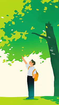 전신 PSD 학생 남자 교복 일러스트 학교 청소년 책가방 한명 초록색 꿈 가리킴 장래희망 나무그늘 십대남자한명만 국내일러스트 나무 1 옷 교육 컬러 가방 사람 손짓 그늘 남자한명만 십대남자만 파일형식