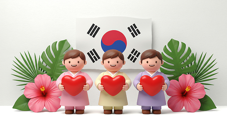 JPG 전신 편집이미지 남자 어린이 잎 미소 들기 소년 세명 3D 하트 태극기 한복 삼일절 무궁화 광복절 독립기념일 소년만 편집3D AI컴퓨터그래픽 AI콘텐츠 모양 식물 한국전통 기념일 꽃 모션 표정 사람 공휴일 국기 전통의상 국경일 디지털합성 독립 남자만 어린이만 파일형식