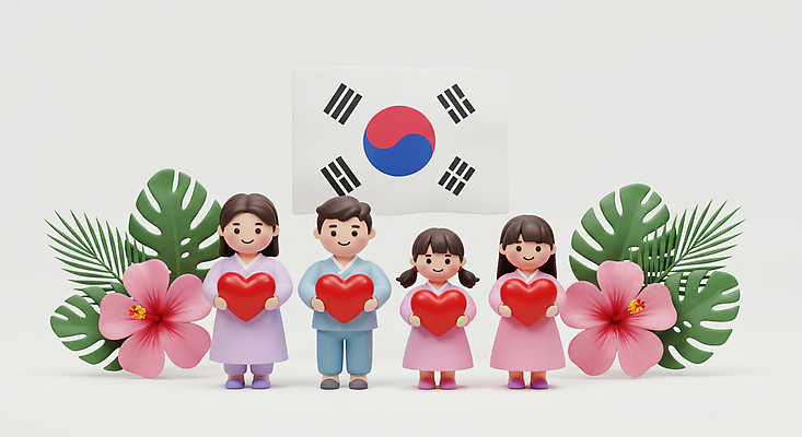 JPG 전신 편집이미지 여자 남자 어린이 잎 한국 미소 들기 소녀 여러명 성인 3D 하트 태극기 삼일절 무궁화 광복절 독립기념일 편집3D AI컴퓨터그래픽 AI콘텐츠 모양 식물 기념일 꽃 아시아 다수 모션 표정 사람 공휴일 국기 국경일 디지털합성 독립 파일형식