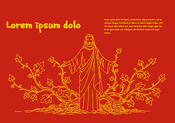 전신 남자 일러스트 나뭇잎 한명 성인 빨간색 손들기 예수 라인아트 포도나무 성인남자한명만 국내일러스트 AI파일 1 선 컬러 잎 모션 사람 신_종교 과일나무 남자한명만 성인남자만 파일형식 벡터