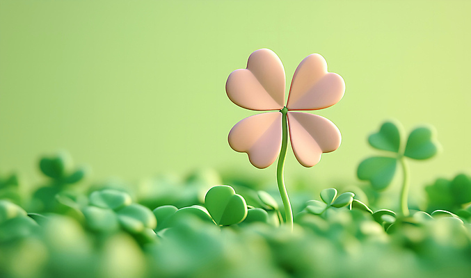 JPG 편집이미지 사람없음 연두색 3D 행운 네잎클로버 편집3D AI컴퓨터그래픽 AI콘텐츠 식물 컨셉 초록색 클로버 디지털합성 파일형식