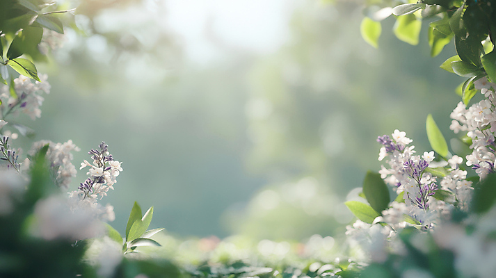 JPG 편집이미지 잎 봄꽃 프레임 사람없음 햇빛 편집실사 AI포토 AI콘텐츠 식물 꽃 태양 봄 CG 파일형식