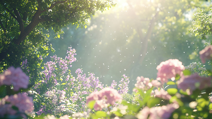 JPG 나무 편집이미지 잎 봄꽃 프레임 사람없음 햇빛 편집실사 AI포토 AI콘텐츠 식물 꽃 태양 봄 CG 파일형식