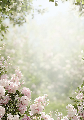 JPG 편집이미지 잎 봄꽃 프레임 사람없음 햇빛 편집실사 AI포토 AI콘텐츠 식물 꽃 태양 봄 CG 파일형식