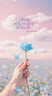 PSD 구름 편집이미지 손 꽃잎 기독교 분홍색 꽃밭 하늘 사랑 들기 신체부위 반짝임 장미 교회 하나님 디지털합성 감사 예배 찬양 이미지편집 자연요소 꽃 감정 종교 컬러 종교건축 모션 사람 건물 신_종교 파일형식