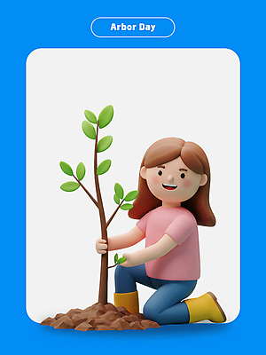 전신 PSD 편집이미지 여자 장화 한명 웃음 성인 잡기 무릎꿇기 식목일 나무심기 묘목 성인여자한명만 편집3D 나무 1 기념일 신발 모션 표정 사람 3D 심기 여자한명만 성인여자만 파일형식