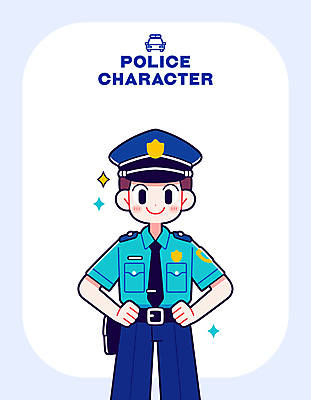 남자 허리손 일러스트 직업캐릭터 한명 미소 성인 파란색 반짝임 경찰복 경찰모자 경찰차 성인남자한명만 일러캐릭터 AI파일 직업 캐릭터 모자_잡화 1 컬러 포즈 유니폼 모션 자동차 표정 사람 경찰 남자한명만 성인남자만 파일형식 벡터