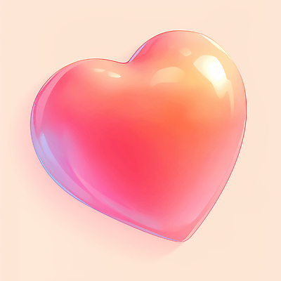 JPG 분홍색 일러스트 사랑 사람없음 빨간색 빛 하트 광택 그라데이션 국내일러스트 AI일러스트 AI콘텐츠 모양 감정 컬러 파일형식