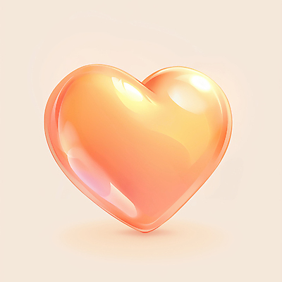 JPG 일러스트 사랑 사람없음 빛 주황색 하트 광택 국내일러스트 AI일러스트 AI콘텐츠 모양 감정 컬러 파일형식