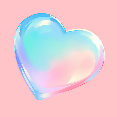 JPG 분홍색 하늘색 일러스트 사랑 사람없음 빛 하트 광택 국내일러스트 AI일러스트 AI콘텐츠 모양 감정 컬러 파란색 파일형식
