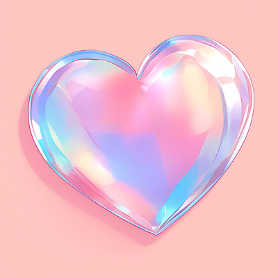 JPG 분홍색 일러스트 사랑 사람없음 빛 하트 광택 그라데이션 국내일러스트 AI일러스트 AI콘텐츠 모양 감정 컬러 파일형식