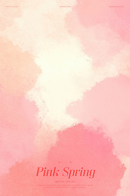 PSD 분홍색 백그라운드 일러스트 붓터치 수채화 사람없음 번짐 국내일러스트 컬러 파일형식 효과