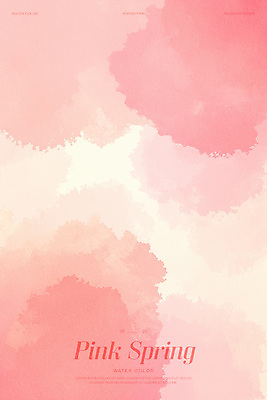 PSD 분홍색 백그라운드 일러스트 붓터치 수채화 사람없음 번짐 국내일러스트 컬러 파일형식 효과