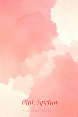 PSD 분홍색 백그라운드 일러스트 붓터치 수채화 사람없음 번짐 국내일러스트 컬러 파일형식 효과