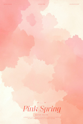 PSD 분홍색 백그라운드 일러스트 붓터치 수채화 사람없음 번짐 국내일러스트 컬러 파일형식 효과
