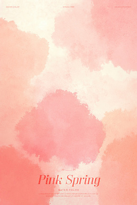 PSD 분홍색 백그라운드 일러스트 붓터치 수채화 사람없음 번짐 국내일러스트 컬러 파일형식 효과