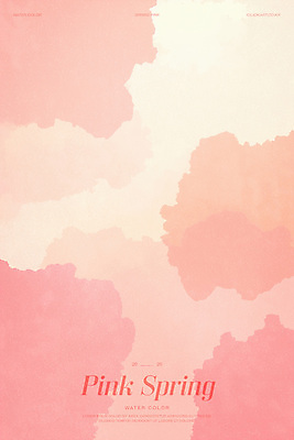 PSD 분홍색 백그라운드 일러스트 붓터치 수채화 사람없음 번짐 국내일러스트 컬러 파일형식 효과
