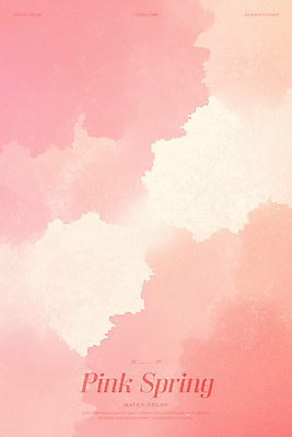 PSD 분홍색 백그라운드 일러스트 붓터치 수채화 사람없음 번짐 국내일러스트 컬러 파일형식 효과