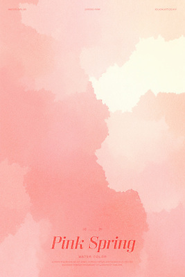 PSD 분홍색 백그라운드 일러스트 붓터치 수채화 사람없음 번짐 국내일러스트 컬러 파일형식 효과