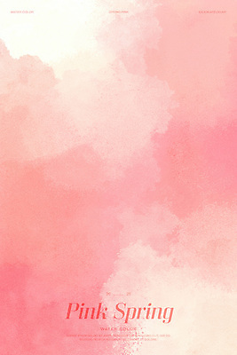 PSD 분홍색 백그라운드 일러스트 붓터치 수채화 사람없음 번짐 국내일러스트 컬러 파일형식 효과
