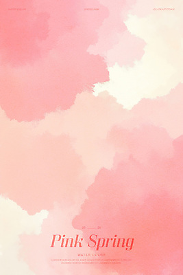 PSD 분홍색 백그라운드 일러스트 붓터치 수채화 사람없음 번짐 국내일러스트 컬러 파일형식 효과