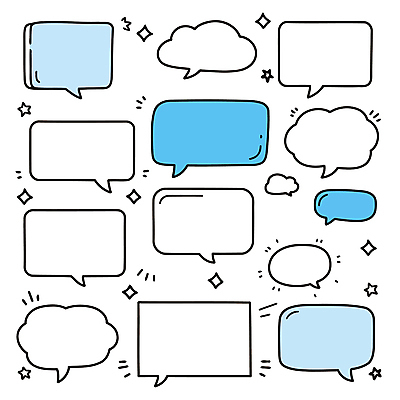 말풍선 일러스트 사람없음 파란색 반짝임 세트 구름모양 엘리먼트 국내일러스트 AI파일 모양 컬러 모션 파일형식 벡터 구름_자연