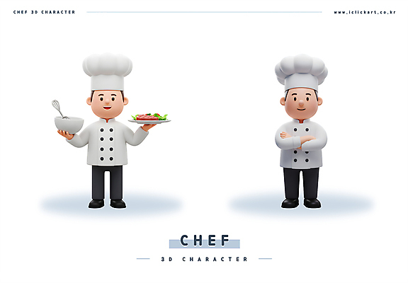 전신 PSD 편집이미지 그릇 접시 남자 음식 3D캐릭터 요리사모자 미소 들기 성인 두명 3D 팔짱 조리복 거품기 성인남자만 편집3D 캐릭터 모자_잡화 식기 유니폼 모션 주방용품 표정 사람 요리사 디지털합성 남자만 성인만 파일형식