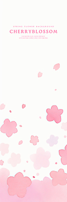 PSD 꽃잎 분홍색 일러스트 수채화 사람없음 벚꽃 국내일러스트 꽃 컬러 파일형식