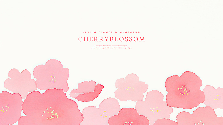 PSD 꽃잎 분홍색 일러스트 수채화 사람없음 벚꽃 국내일러스트 꽃 컬러 파일형식