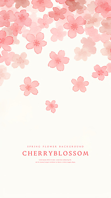 PSD 꽃잎 분홍색 일러스트 수채화 사람없음 벚꽃 번짐 국내일러스트 꽃 컬러 파일형식 효과