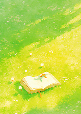 JPG 기독교 십자가 일러스트 밝음 잔디 사람없음 연두색 빛 햇빛 성경 봄 들꽃 화창 국내일러스트 AI일러스트 AI콘텐츠 식물 계절 꽃 종교 종교용품 날씨 초록색 태양 파일형식