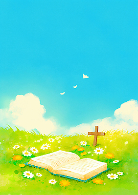 JPG 구름 기독교 하늘색 십자가 일러스트 조류 하늘 밝음 잔디 사람없음 햇빛 맑음 성경 봄 들꽃 화창 국내일러스트 AI일러스트 AI콘텐츠 자연요소 식물 동물 계절 꽃 종교 종교용품 날씨 파란색 태양 파일형식