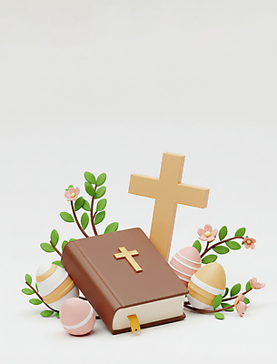 JPG 편집이미지 꽃 기독교 십자가 잎 사람없음 갈색 3D 성경 덩굴 부활절계란 편집3D AI컴퓨터그래픽 AI콘텐츠 식물 종교 컬러 종교용품 부활절 계란 디지털합성 파일형식