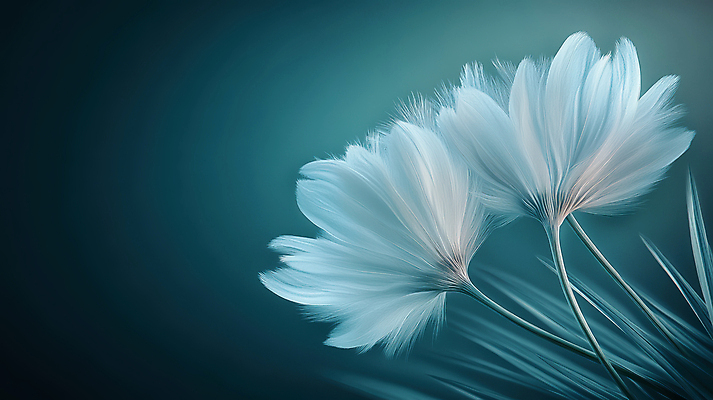 JPG 식물 편집이미지 꽃잎 꽃 추상 사람없음 흐름 풀잎 민트색 편집실사 AI포토 AI콘텐츠 컬러 컨셉 잎 무늬 풀_식물 CG 파일형식