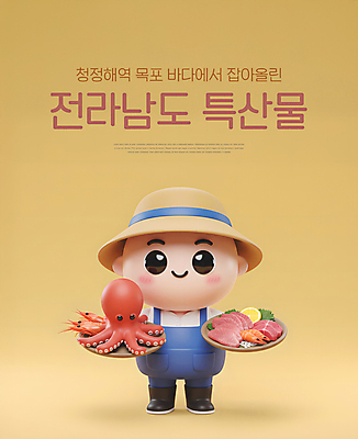 전신 PSD 편집이미지 모자 그릇 남자 새우 3D캐릭터 한명 미소 들기 성인 노란색 3D 앞치마 회 어부 해산물 특산물 낙지 특산물캐릭터 목포 청정 성인남자한명만 이미지편집 편집3D 직업 캐릭터 1 식기 잡화 음식 컬러 모션 연체동물 표정 갑각류 사람 수중동물 전라남도 디지털합성 남자한명만 성인남자만 파일형식