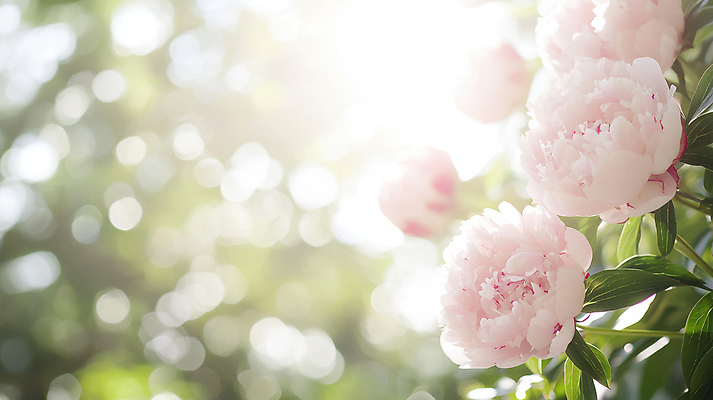 JPG 편집이미지 자연 사람없음 햇빛 봄풍경 풀잎 보케 작약 편집실사 AI포토 AI콘텐츠 꽃 잎 풍경 태양 봄 풀_식물 CG 생태계 파일형식