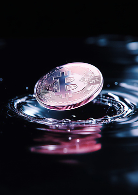 JPG 편집이미지 물결 분홍색 사람없음 반사 동전 어둠 액체 주식 가상화폐 편집실사 AI컴퓨터그래픽 AI콘텐츠 컬러 돈 금융 CG 파일형식